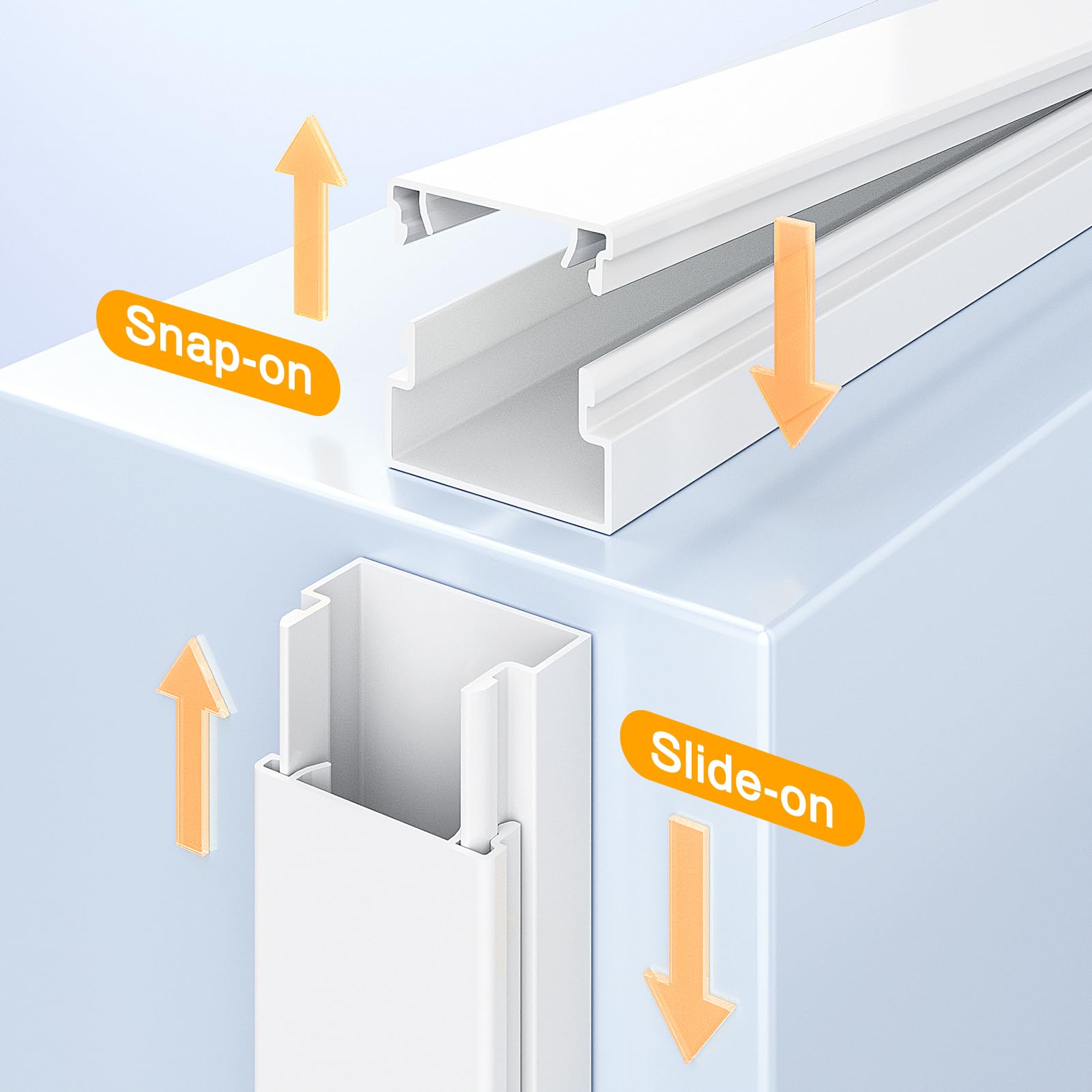 Delamu 4M Canaleta Cables Pared Adhesivo, Canaletas para Cables Autoadhesivas, Cubre Cables y Organizador para TV, PC y Oficina, Fácil Instalación en Pared, 10 Piezas, 400 x 30 x 17 mm, Blanco