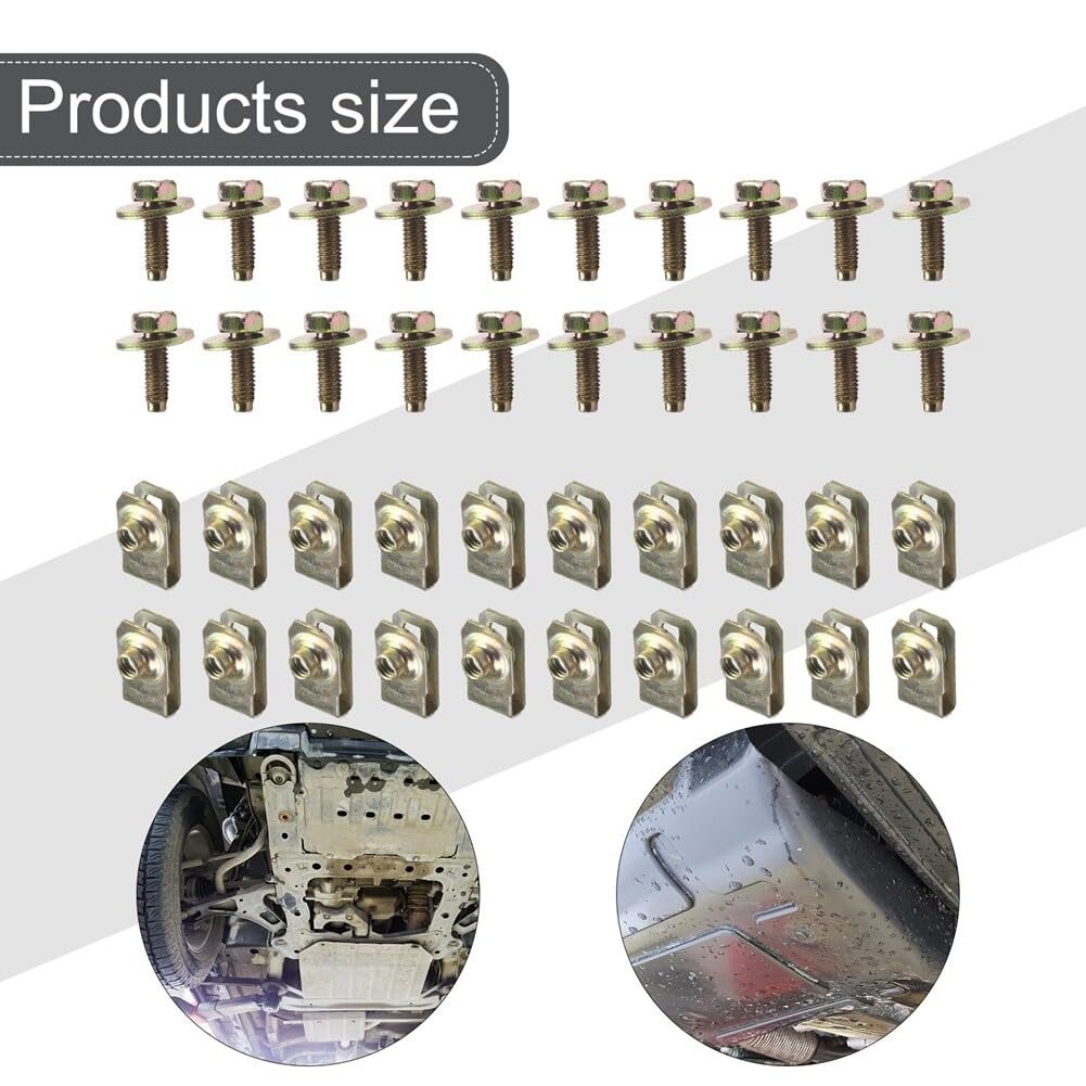 Kit Dadi A U Con Viti Per Auto E Moto | 40 Pezzi | Fissaggio Paraurti E Carrozzeria - Foto 10