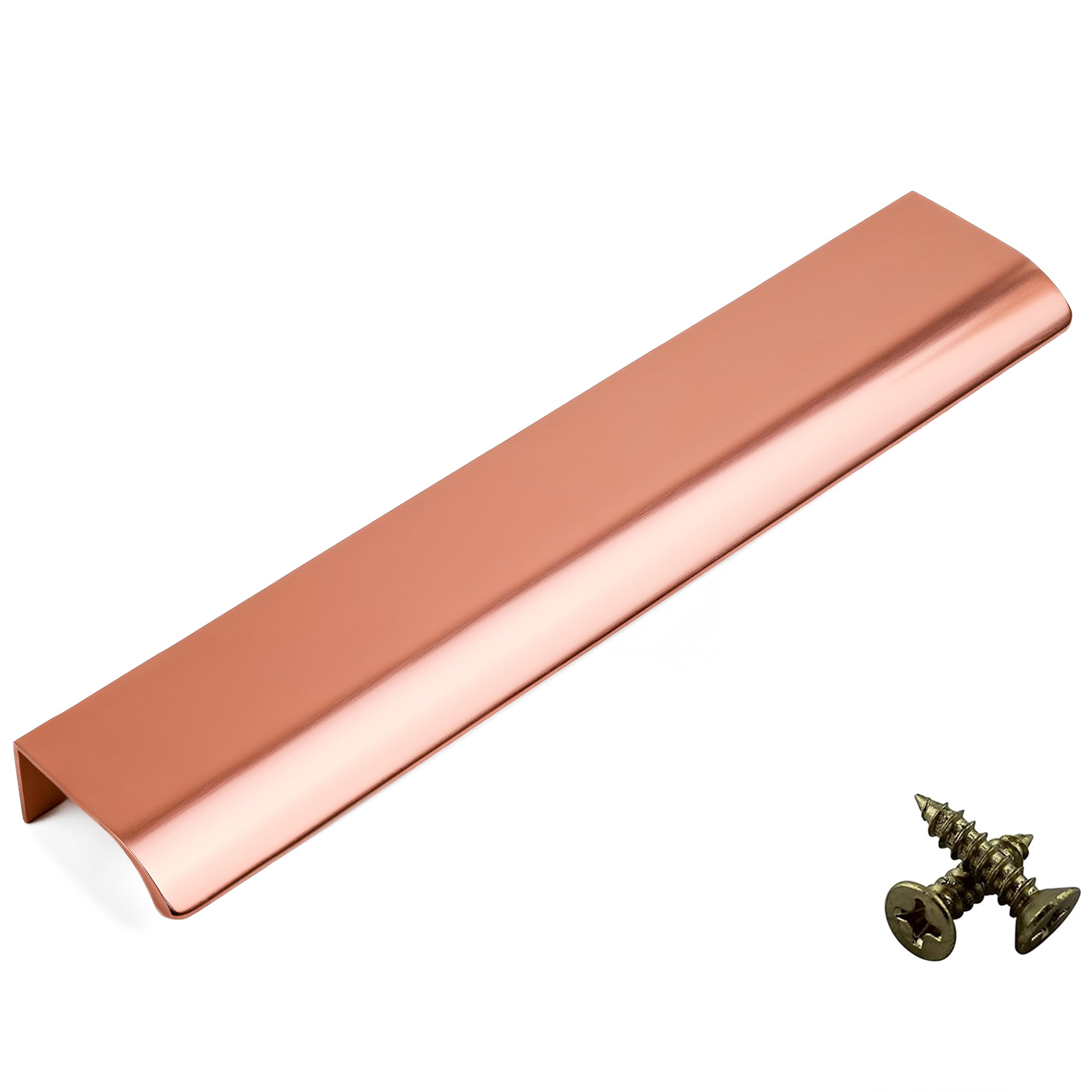 M4tec Rose Gold Bar Kitchen Cabinet Door Handles Cupboards Drawers Bedroom Furniture Concealed Finger Edge Pull Handle For Wardrobe & Bedroom Cabinet Hardware Vd3 Series: 128 Mm
