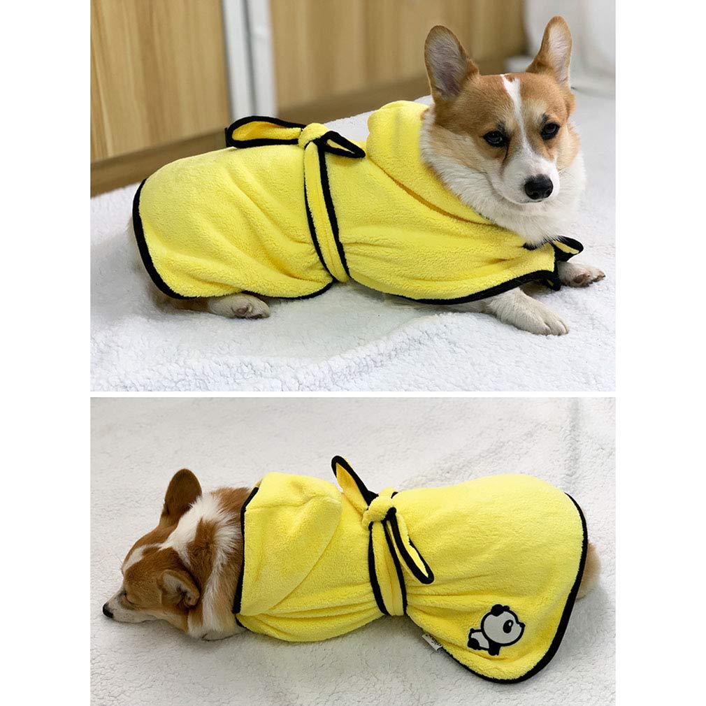 Séchage Rapide Super Absorbant Pet Chien Chat Bain Robe Serviette, Chien Peignoir Serviette en Microfibre - 40 * 57cm