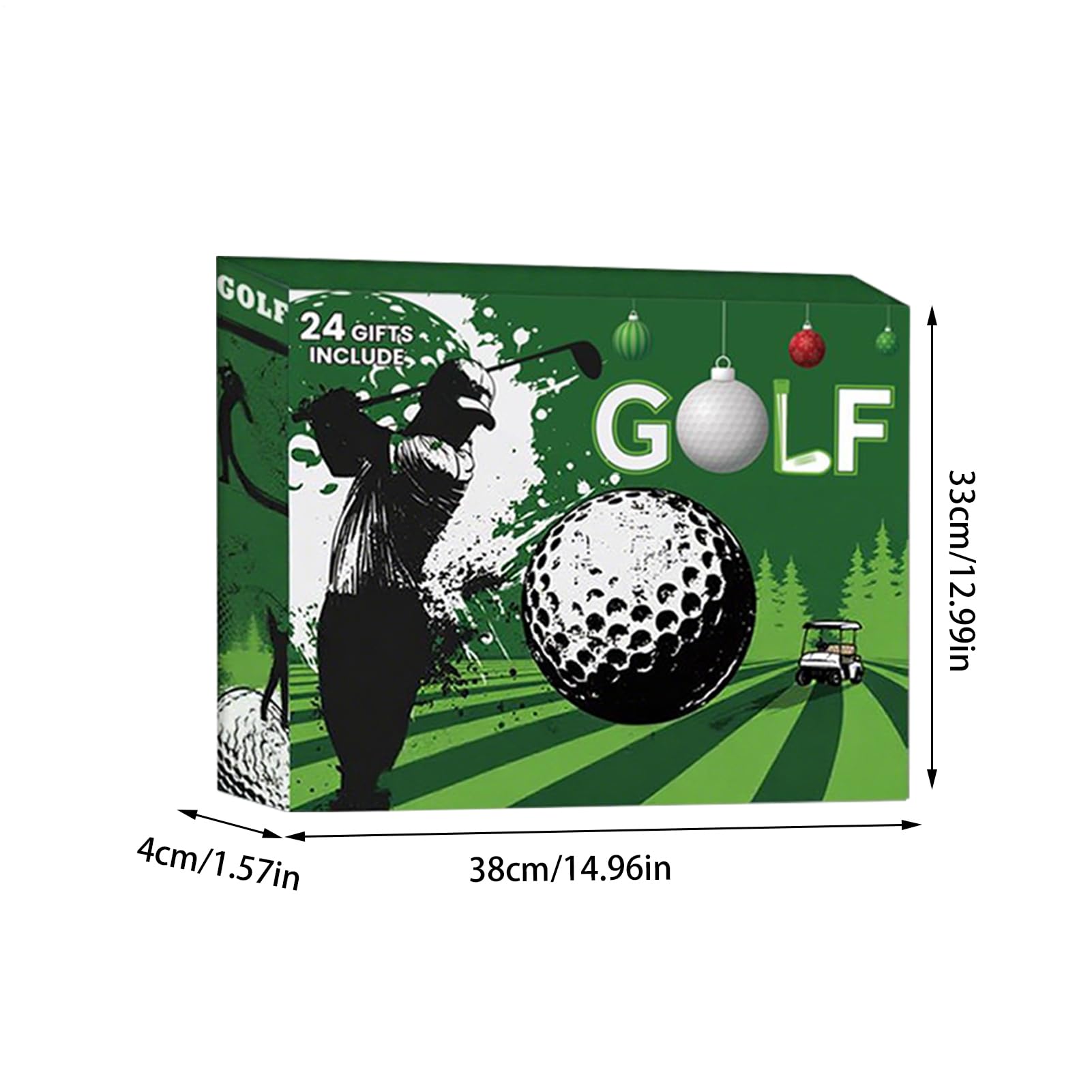 Calendario del conto alla rovescia, 24 calendari 'Avvento di Natale con palline da golf e tè | Accessori sportivi con pennarello per la festa del papà, compleanno, festa, regalo per papà, marito, fidanzato