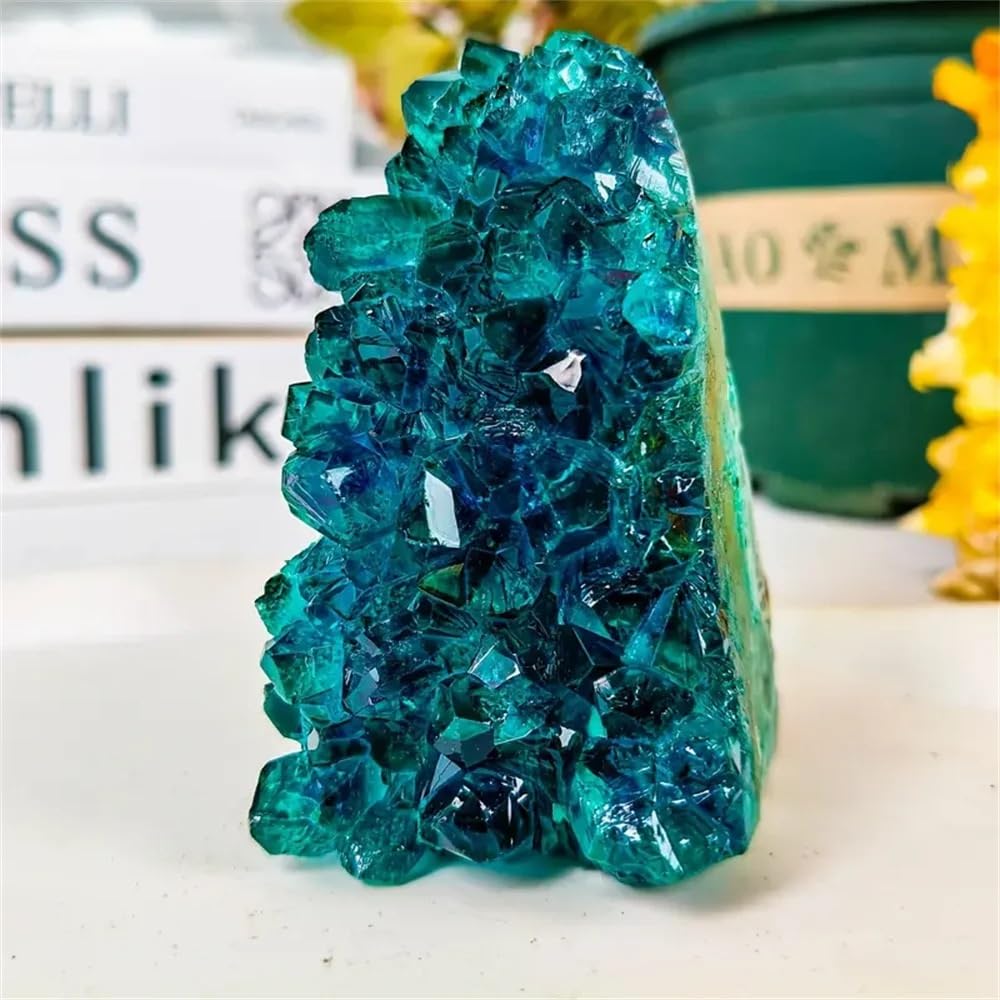 AARTERZZA 1pc 200-300g Lake Blue Crystal Cluster Vibrant and for Home Decoration