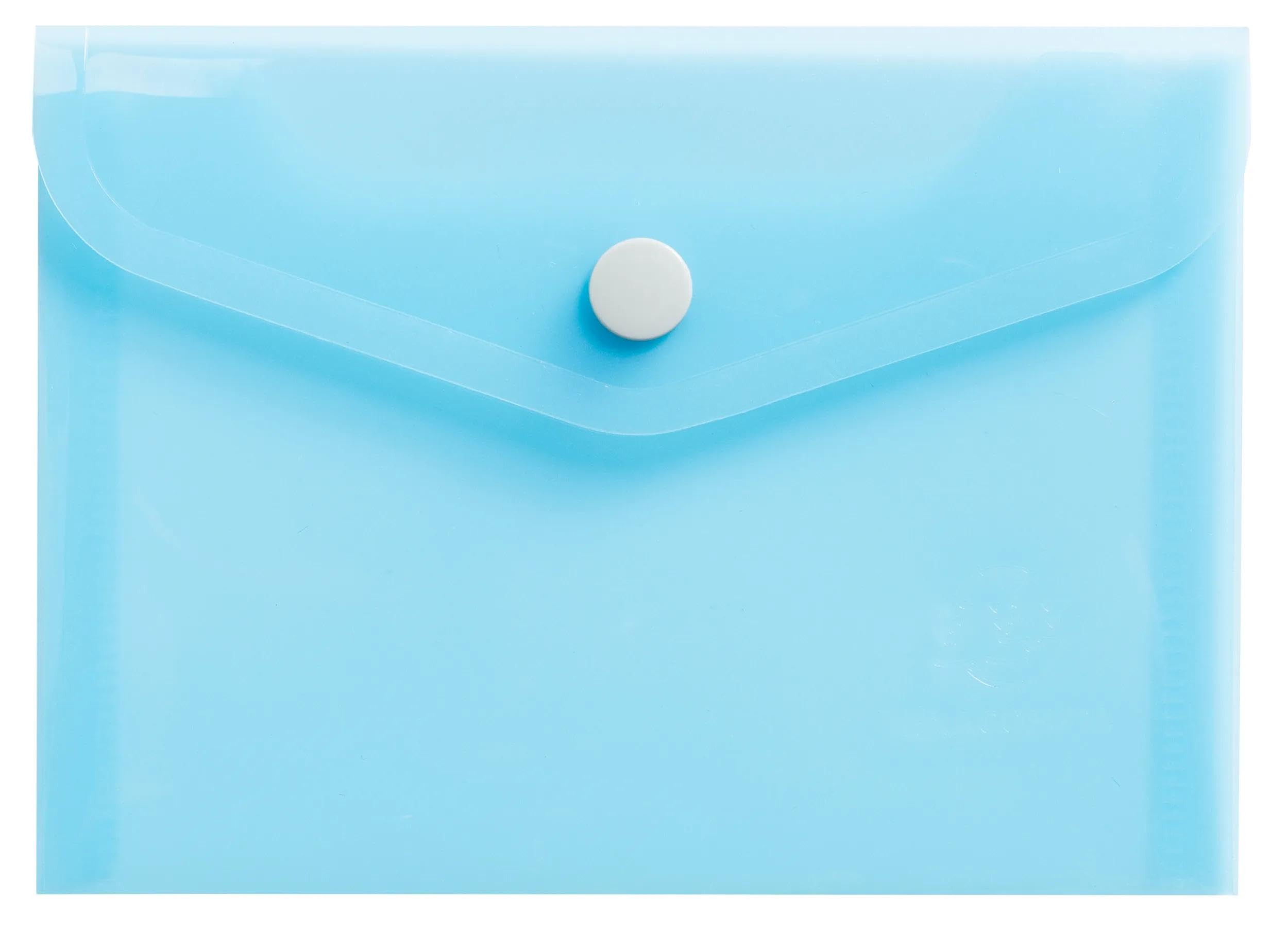 Exacompta, Ref 35410E, Box of 28 Pockets with snap Button Closure with Flap, Chromaline Pastel, Dimensions: 19 x 14 cm - Image 2