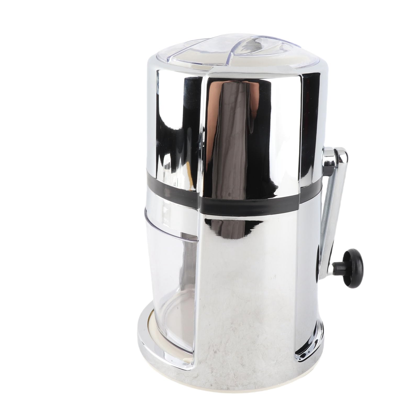 Trituradora de hielo Trituradora de hielo portátil de acero inoxidable Manivela Picadora de hielo manual con caja de hielo y cuchara para cócteles de batido Mojito