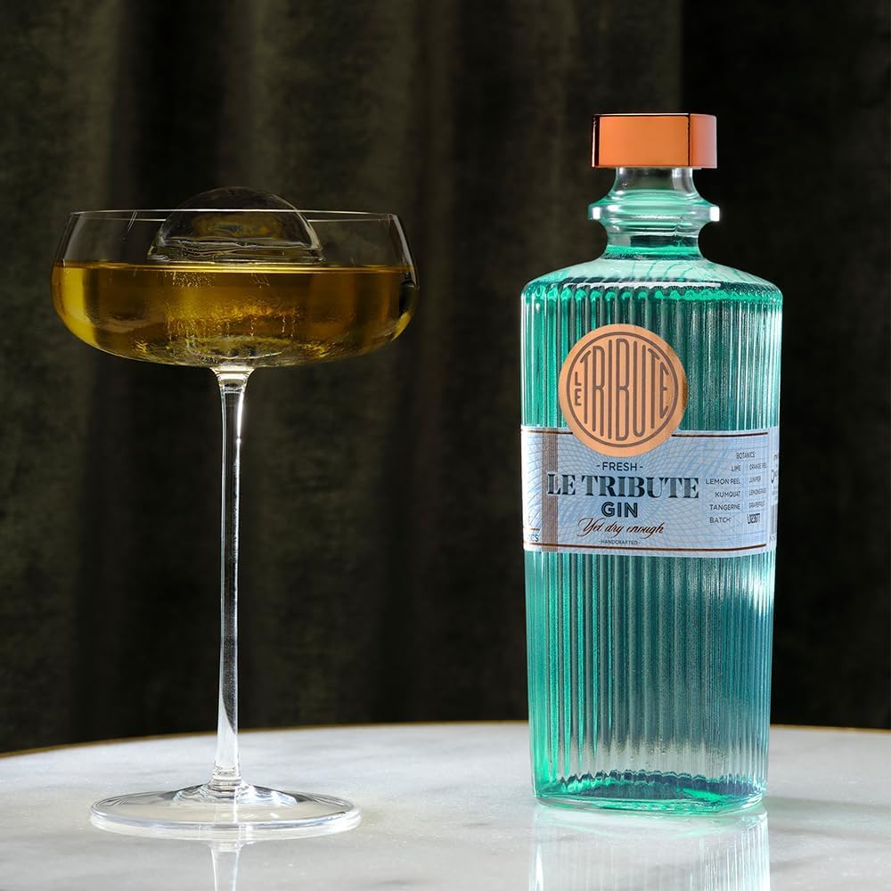 Le Tribute Gin & Tonic Set | 700 ml Premium Gin aus Spanien | 2×200 ml Le Tribute Tonic Water | G+T OnPack Geschenkset