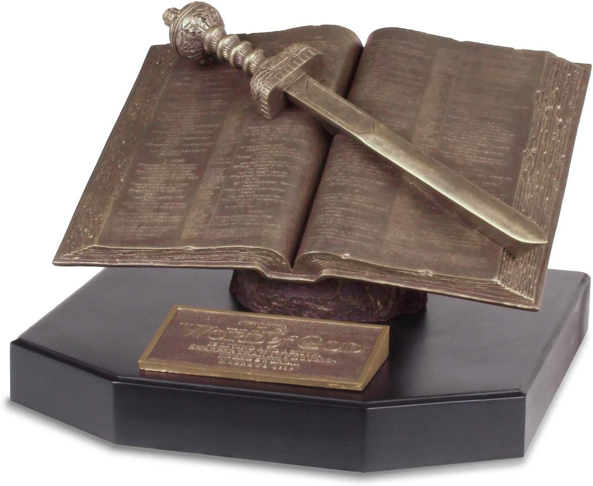 Word of God Sword Bronzelike Finish 12 x 8 Hand-Cast Resin Mounted Sculpture