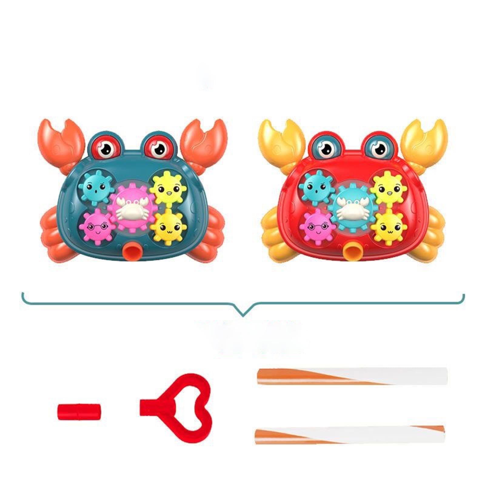 Qianly Trolley Pushing Baby Cart Crab, Preschool Learning Activities, Cartoon Airplane Toy Trolley for Kids Girls Boys Babies