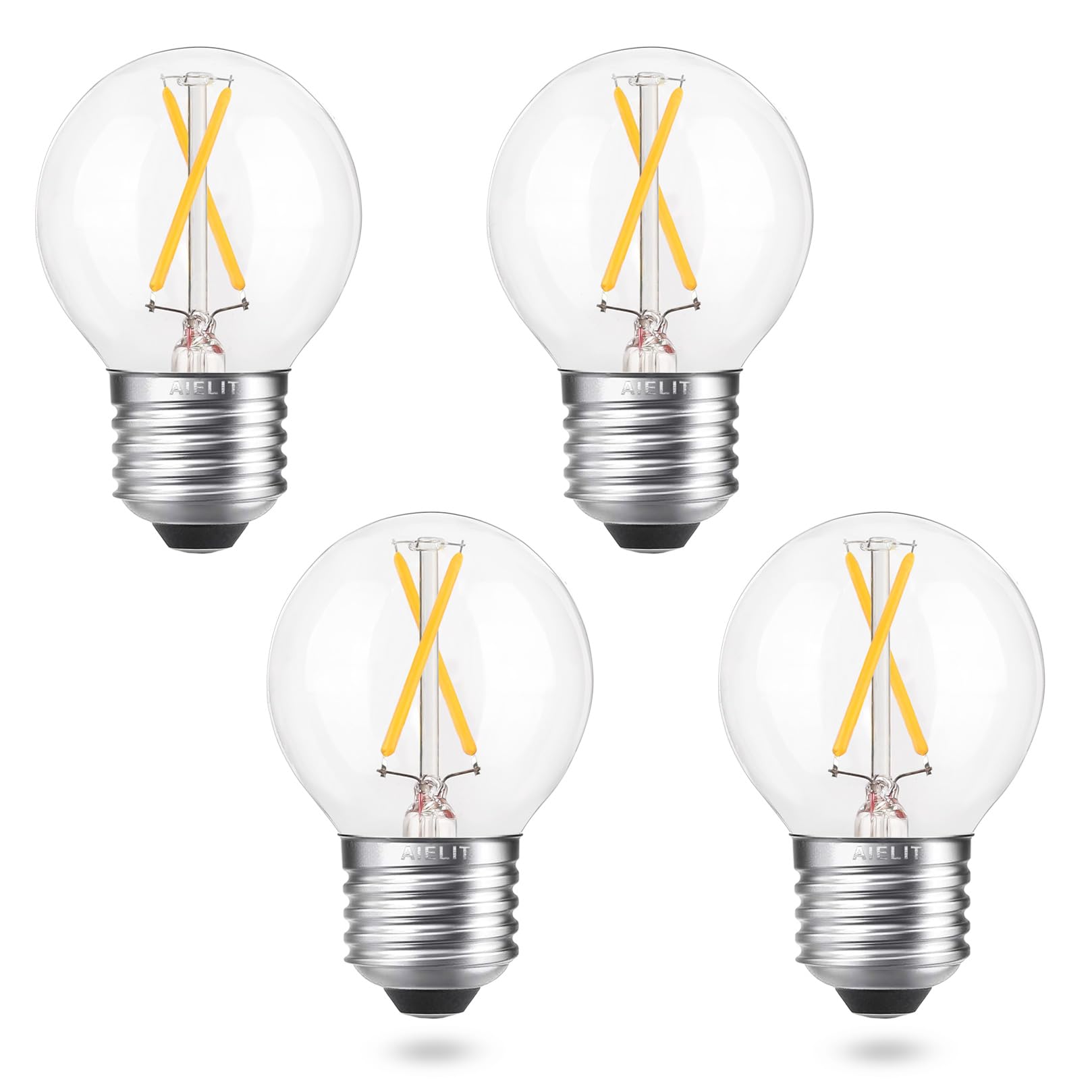 AIELIT Dimmable 2 Watt Globe LED Light Bulbs