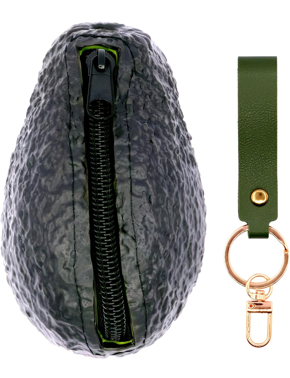 Avocado Coin Purse Pouch, Funny Novelty Wallet Gifts For Avocado Lover Women Kids, Portable Small Storage Bag Money Key Bag Keychain, Realistic Looking Cute Decorations, Wristlet Wallets
