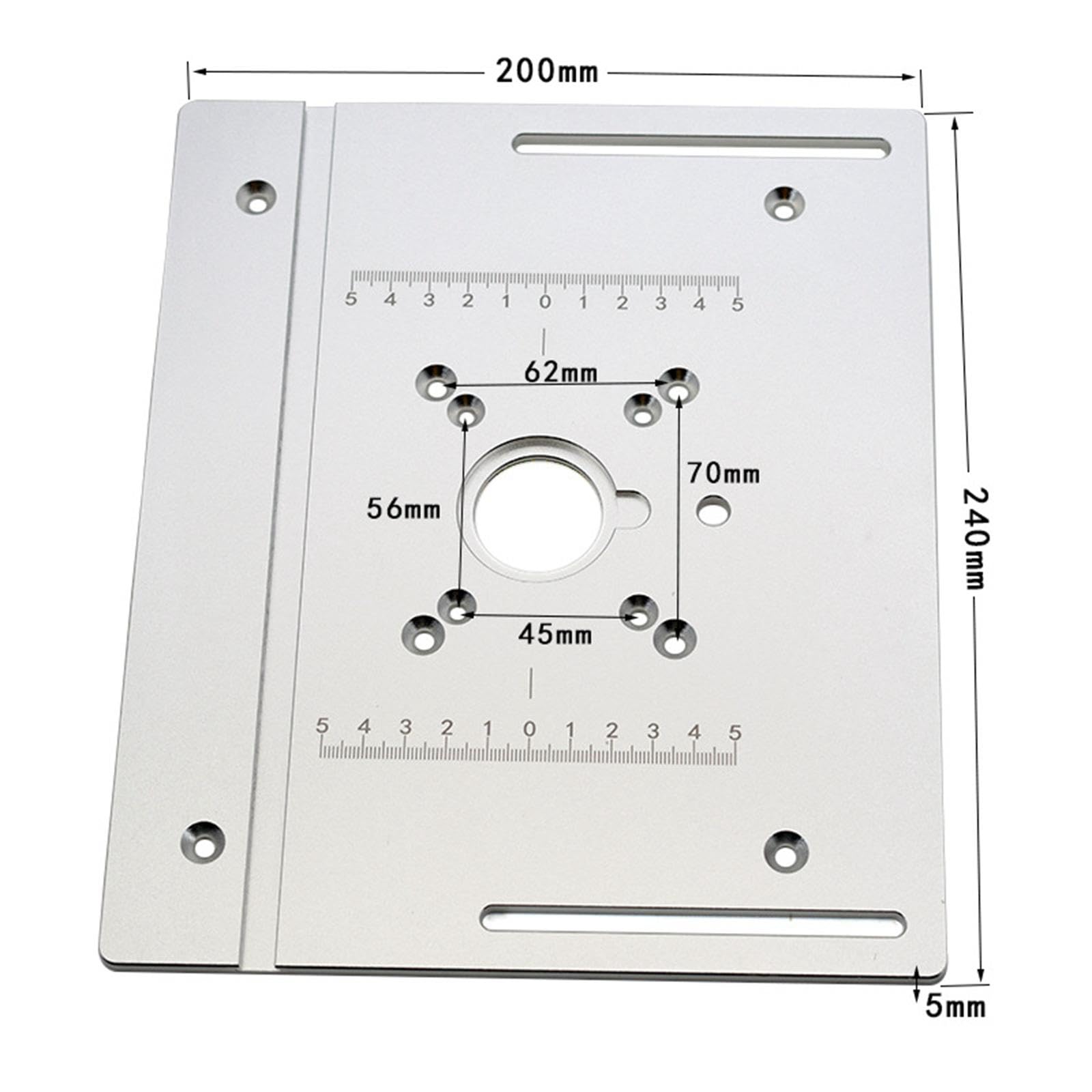 Plaque D'insertion En Aluminium pour Table de Défonceuse, Affleureuse, Table Pliante, Plaque pour établi de Menuisier, Plaque B