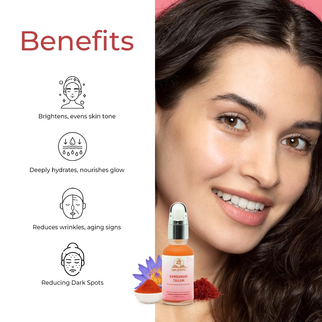 GauGranth Shata Dhauta 40g & Kumkumadi Oil 30ml And Glow Skin Navel Oil 15ml - Combo |Nourishing Hydrating|Wrinkles, Whitening, Lightening| Relief From Stress 4
