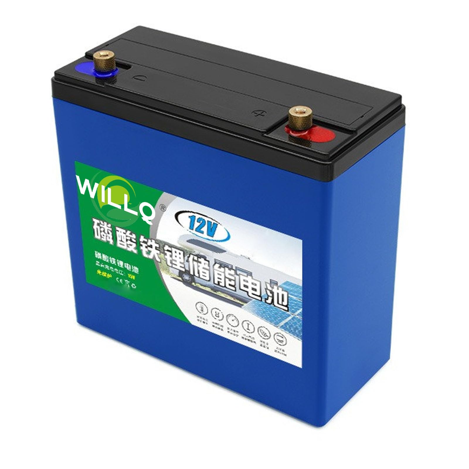 Batteria Litio LiFePO4 12 Volt Disponibile nei Formati 18Ah 24Ah 30Ah 36Ah 42Ah 50Ah 60Ah 66Ah Batteria Ricaricabile per ecoscandagli impianti solari Campeggio all'aperto