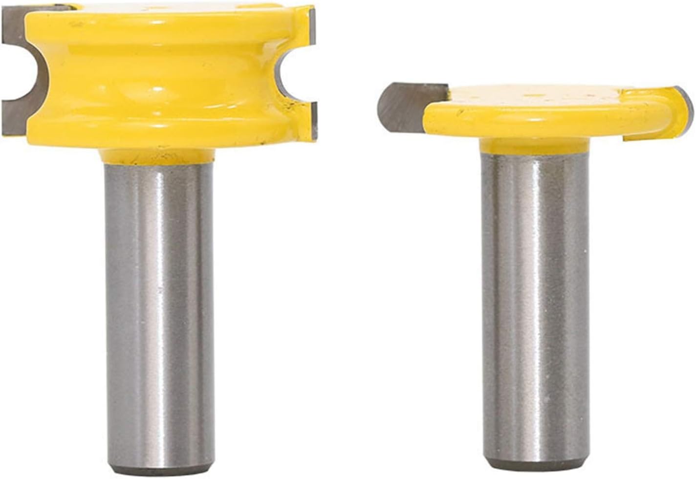 YMWEMA Router Bits 2pc 1/2" Shank 12mm Shank Canoe Flute