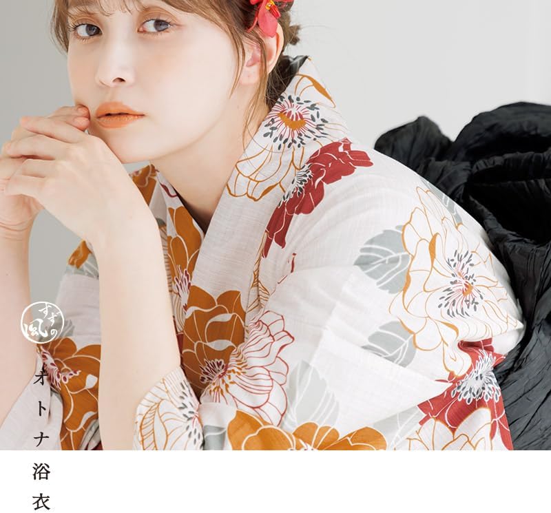 Dita 浴衣本体、兵児帯の2点セット Dita 浴衣 セパレート セット Dita 浴衣本体、兵児帯の2点セット Dita 浴衣 セパレート セット