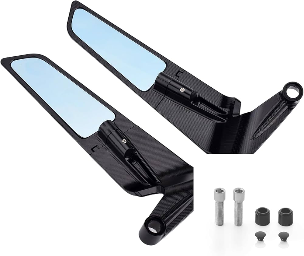 Amazon.com: LEDISHUN Motorcycle Rearview Mirrors Wind Wing