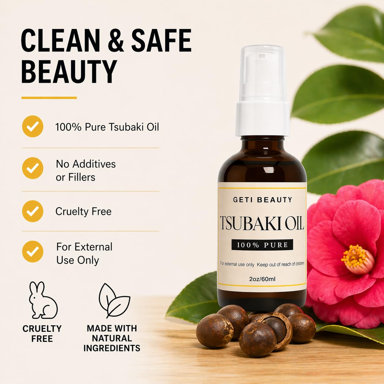 Amazon.com: Tsubaki Oil 100% Pure for Hair, Skin & Nails – Pure