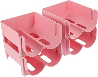 Zerodeko 4pcs Stacked Wine Rack Wine Bottle Holder Freestanding Wine Holder Water Bottle Holder Wine Display Stand Soda Rack Holder Organization Can Organizer Cola Storage Rack Drinks Pp