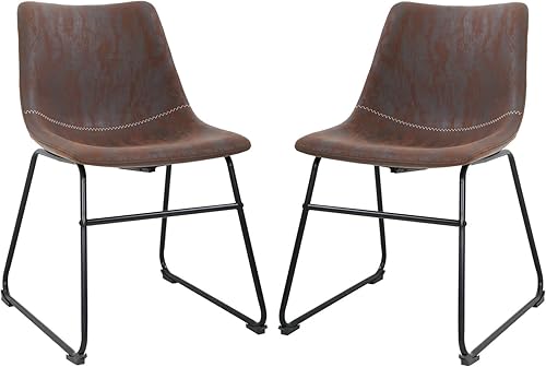 BestOffice Juego de 2 sillas de comedor, sillas de cocina, sillas de sala de estar, 18 pulgadas de ancho x 20 pulgadas de profundidad x 30 pulgadas