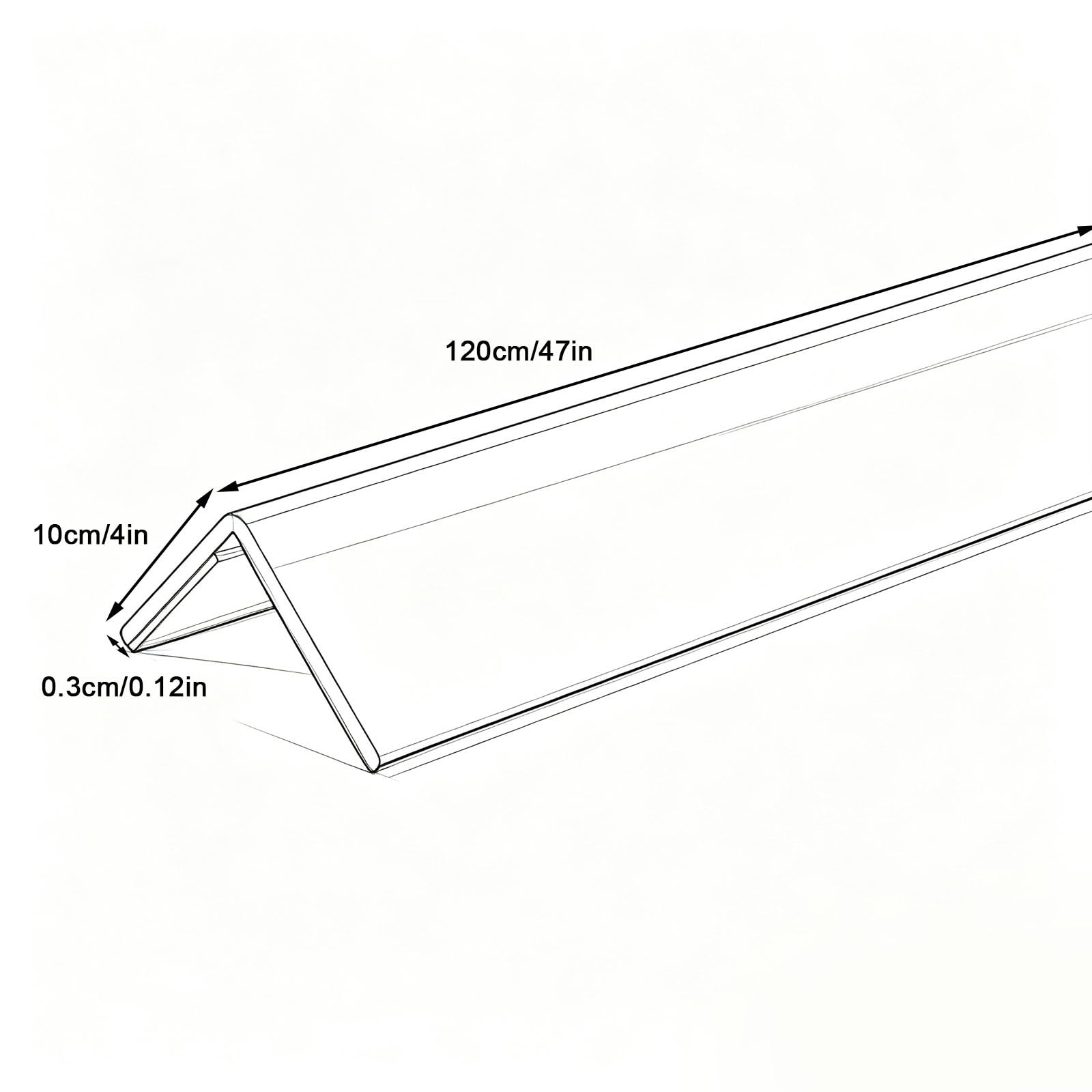 Paraspigoli Muro, in Resina PVC, Autoadesivi, Para Spigoli per Mobili | Paraspigoli Angolari, Paracolpi, Angolo Interno a 89°, per Colonne, Pareti, Mobili e Tavoli(White,10x120cm/4x47in)