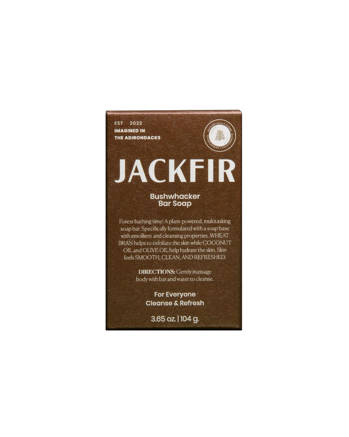 Jackfir The Bushwhacker Bar Soap Organic Soap for Men Hydrating Coconut and Olive Oil Helps Moisturize the Skin