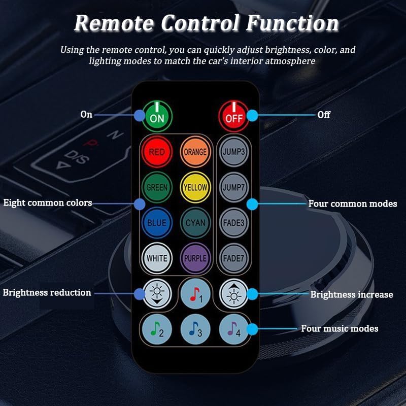 Luces led Coche Interior para Audi RS3 2011–2025 | 8M Multicolor Iluminación Ambiental, Tira de Luces LED para Interior de Coche con Control Remoto