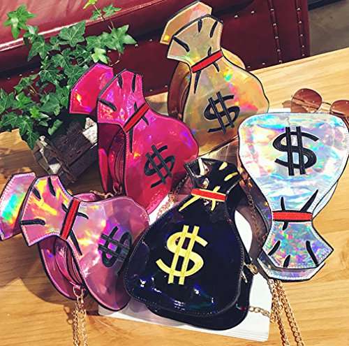 Women's Pu Hologram Laser Money Bag Design Purse Handbags Cross-Body Messenger Shoulder Bag #TOP3