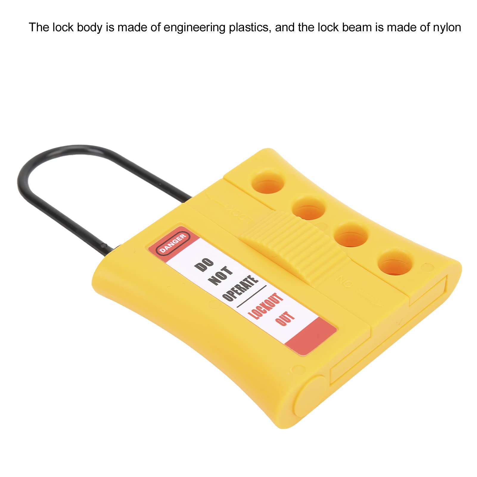 Lucchetto di Sicurezza in Nylon a 4 Fori Durevole 10 Pezzi 3 Mm per Isolamento Elettrico e Bloccaggio Adatto per Kit di Etichettatura per Blocco Elettrico