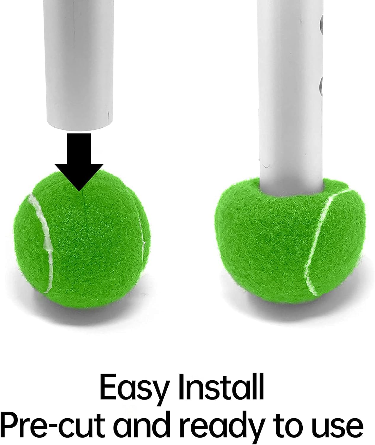 MAI USATO]Palline Da Tennis Pretagliate Per Gambe Di Mobili E Pavimenti Resistenti E Durevoli Confezione Da 4 89450240