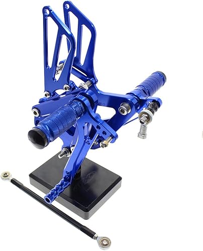 Miniatura 24 de Krace Juego de estriberas para motocicleta, reposapiés, pedales de cambio de freno, totalmente ajustables, apto para Kawasaki Ninja ZX6R ZX9R Gris