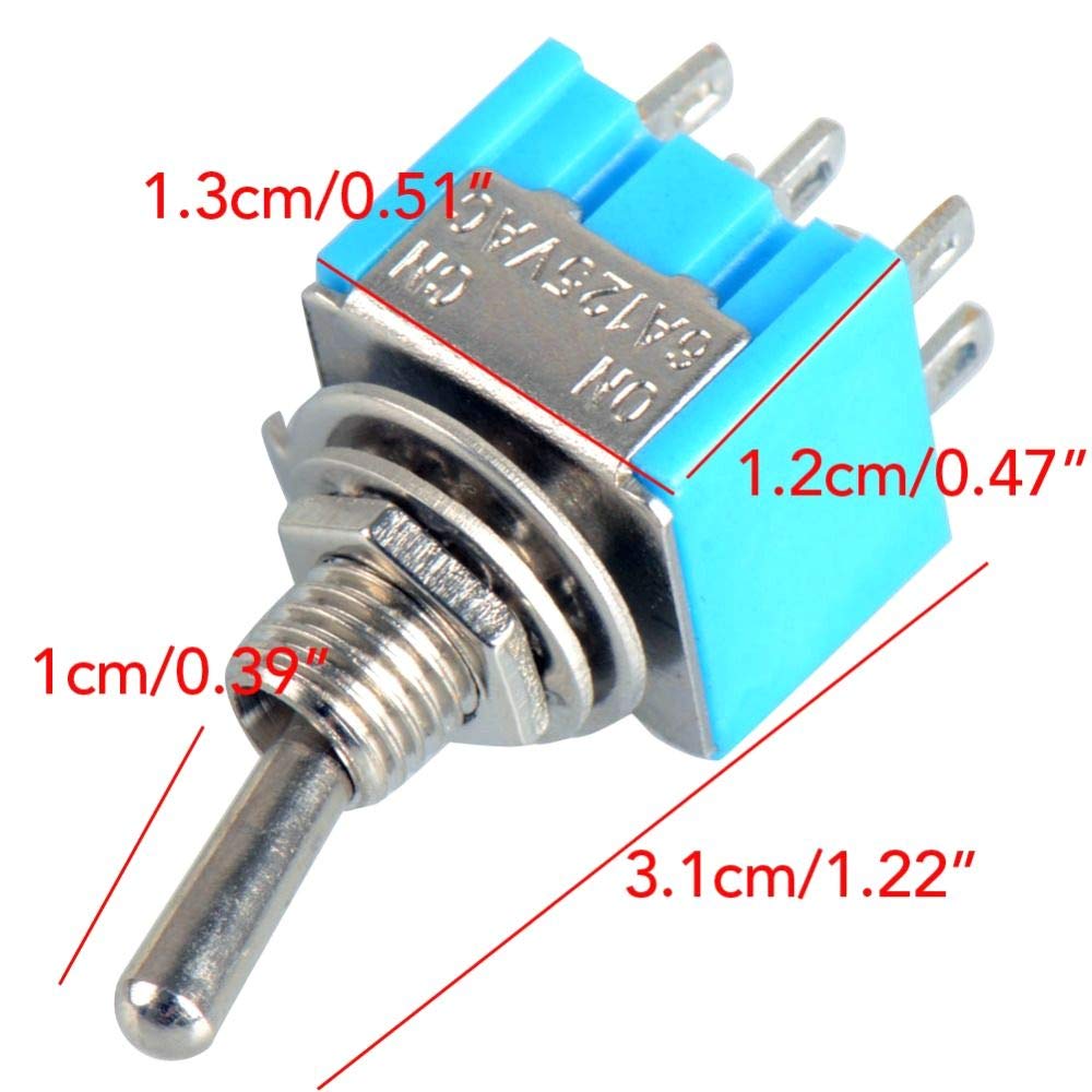 5PCS 6P T S 6A 125VAC 6 Pin DPDT ON-ON Mini T S Xg €0.99 jinjibank.jp