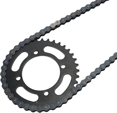 Miniatura 9 de Kit de piñón de cadena universal 420 420 cadena 6.102 in 37T delantero 420 17T piñón trasero universal para 50cc a 125cc Dirt Mini Bikes ATV Go Kart