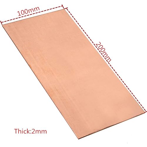Miniatura 2 de LTKJ 1PC 99.99% cobre puro Cu hoja panel 0.079 in x 3.937 in x 7.874 in para la industria suministro metal arte