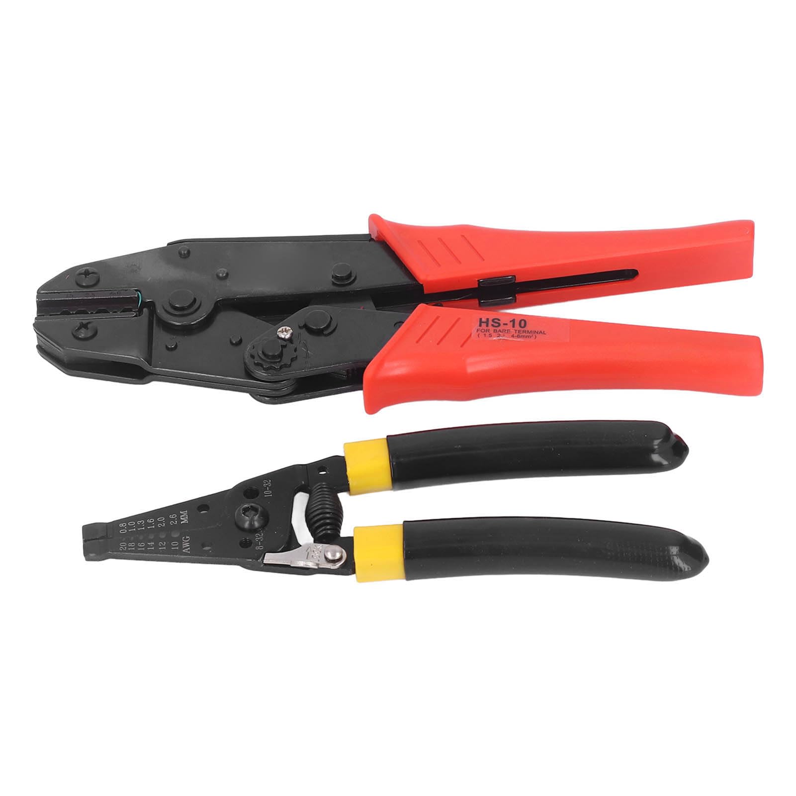 Kit de herramientas para engarzar cables con trinquete Pelacables profesional de acero inoxidable con dispositivo de liberación automática y bolsa Oxford para trabajos eléctricos