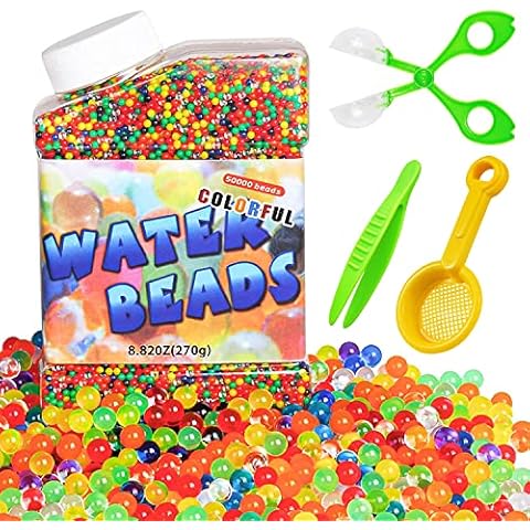CCHKFEI Water Beads, 50,000 Pcs Colorful Water Crystal Beads for Home and Table Decoration Centerpiece Vase Filler Plant(270g) Cover