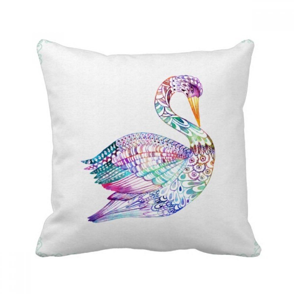 Coussin oiseau coloré aquarelle 40x40 cm pour raviver un canapé terne ou usé