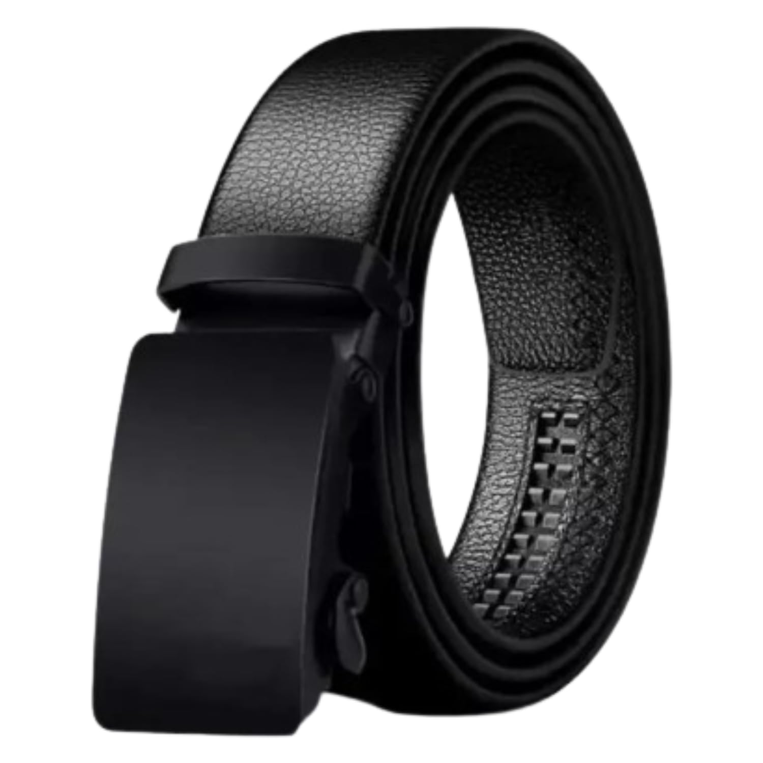 Men Vegan Leather Belt for Men, Formal/Casual,Autolock,Black | (Fit on up to 42 Inches Waist size)-image-19