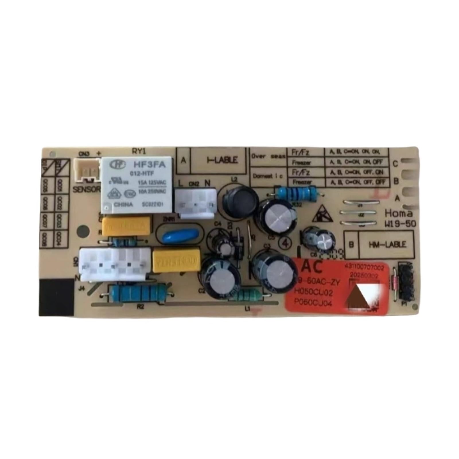 W19-50AC-ZY Control Board for ，Compatible for Homa， Refrigerator Circuit PCB W19-50 Fridge Motherboard Freezer Spare Parts