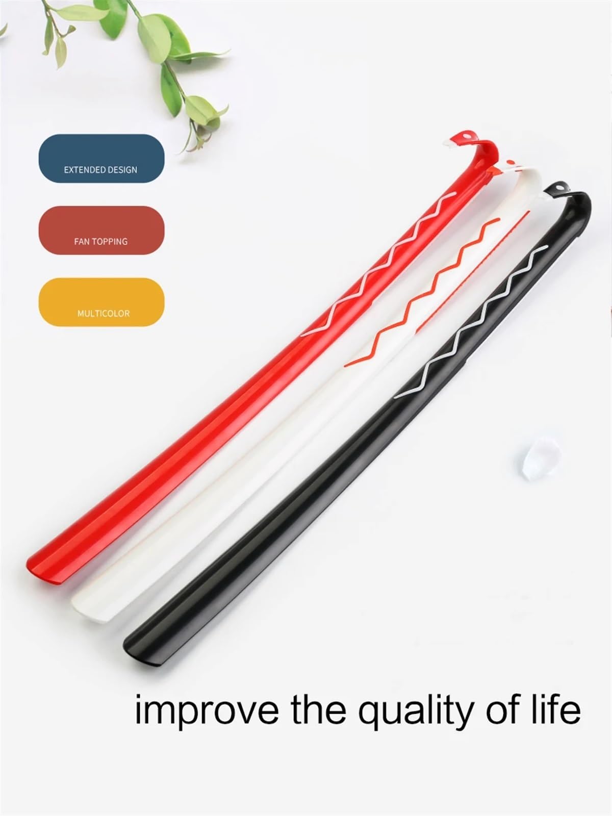 Chausse Pied Corne à chaussures en plastique ABS 62cm, chausse-pied Long manche, utile lève-chaussures, cuillère, outils de grossesse domicile