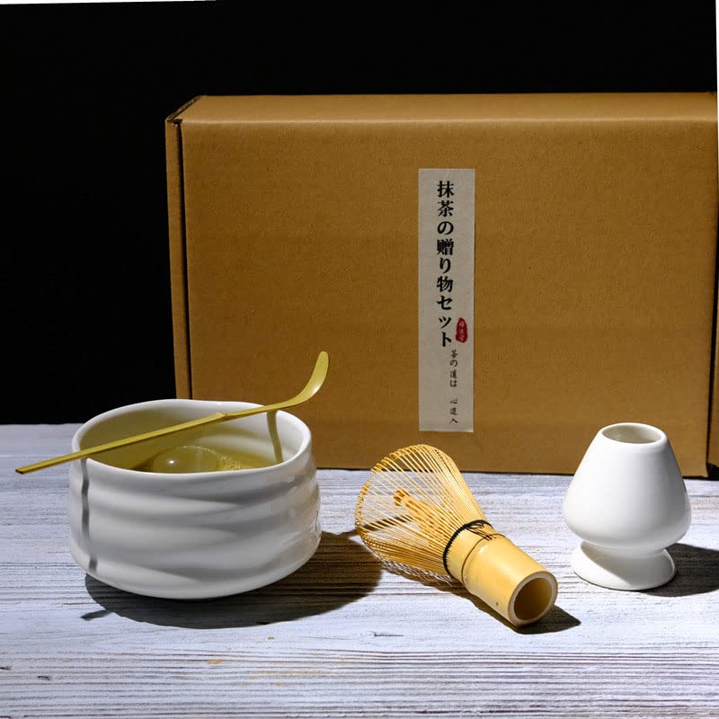Set da tè Matcha Fatto a Mano per la casa Kit di Supporto per Attrezzi Ciotola Frusta Paletta Cerimonia Regalo Set da tè Tradizionali Giapponesi Accessorie