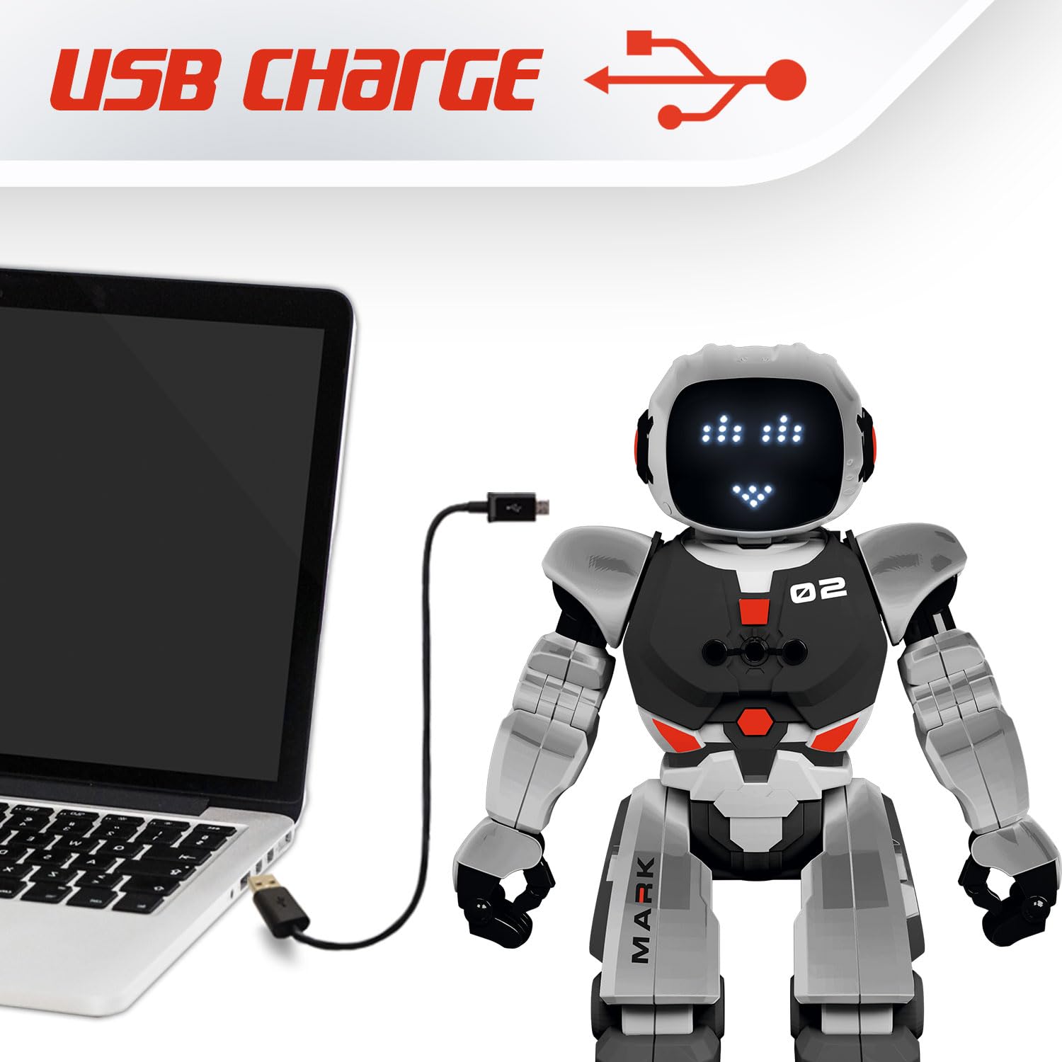 Xtrem Bots - Mark | Robot Juguete | Robot Niños 20 Expresiones Faciales Y Programable | Robots Inteligente Y Teledirigido | Juguetes Niño 5 Años O Más | Robotica para Niños | Regalo Niño 5 Años
