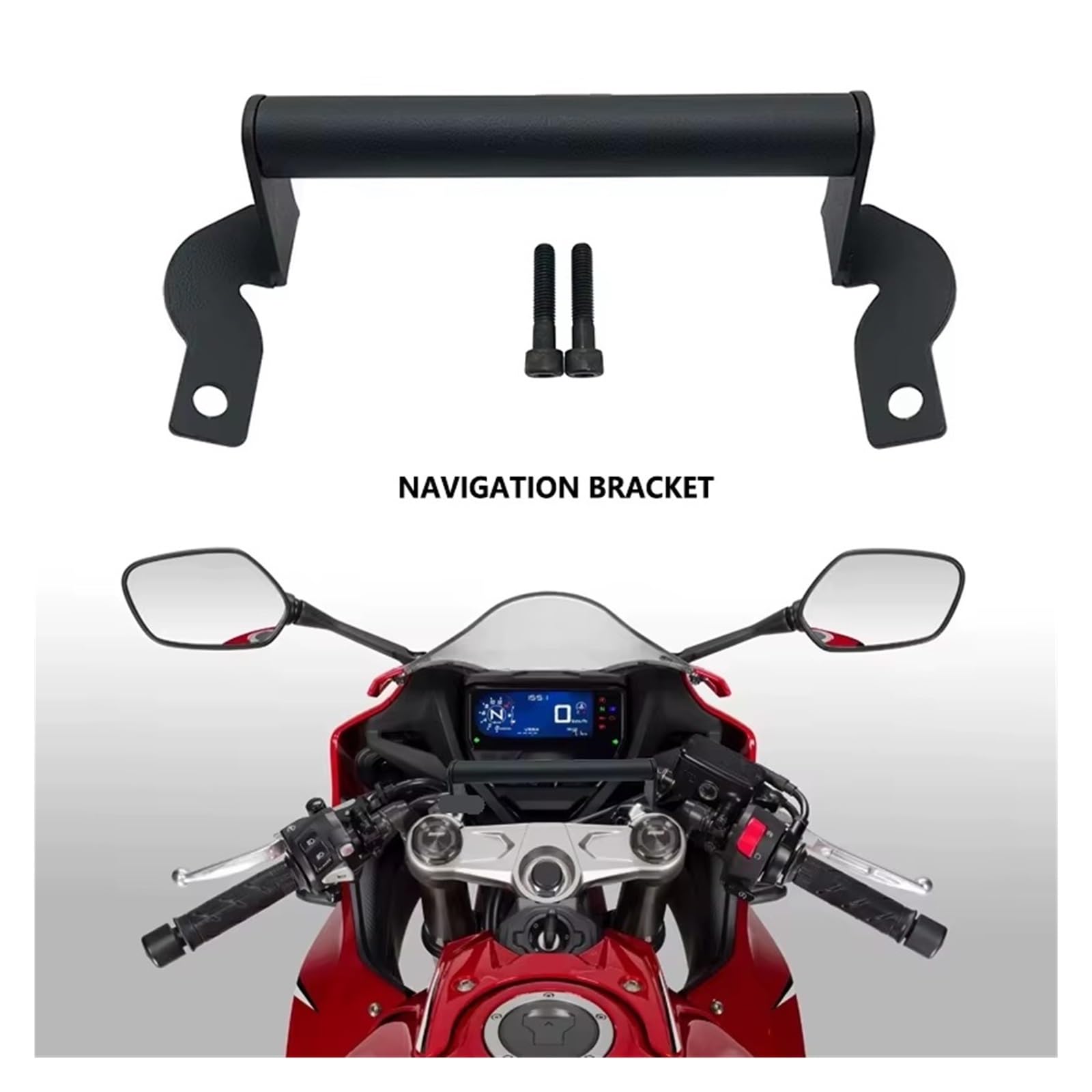 pour CBR650R 2019 – 2022 Plaque Navigation GPS Support De Téléphone Portable pour Moto Support Guidon Moto GPS