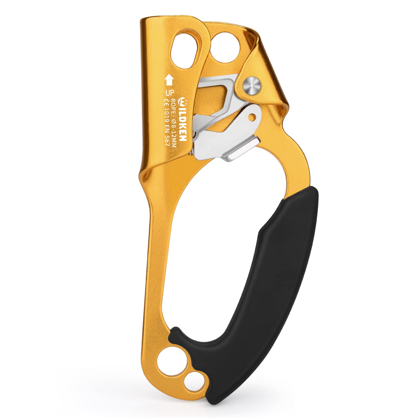 WILDKEN Climbing Hand Ascender Outdoor Mountaineering Tree Arborist Climbing Rappelling Equip Hand Ascender for 8-14MM Rope Left Right Hand Ascender