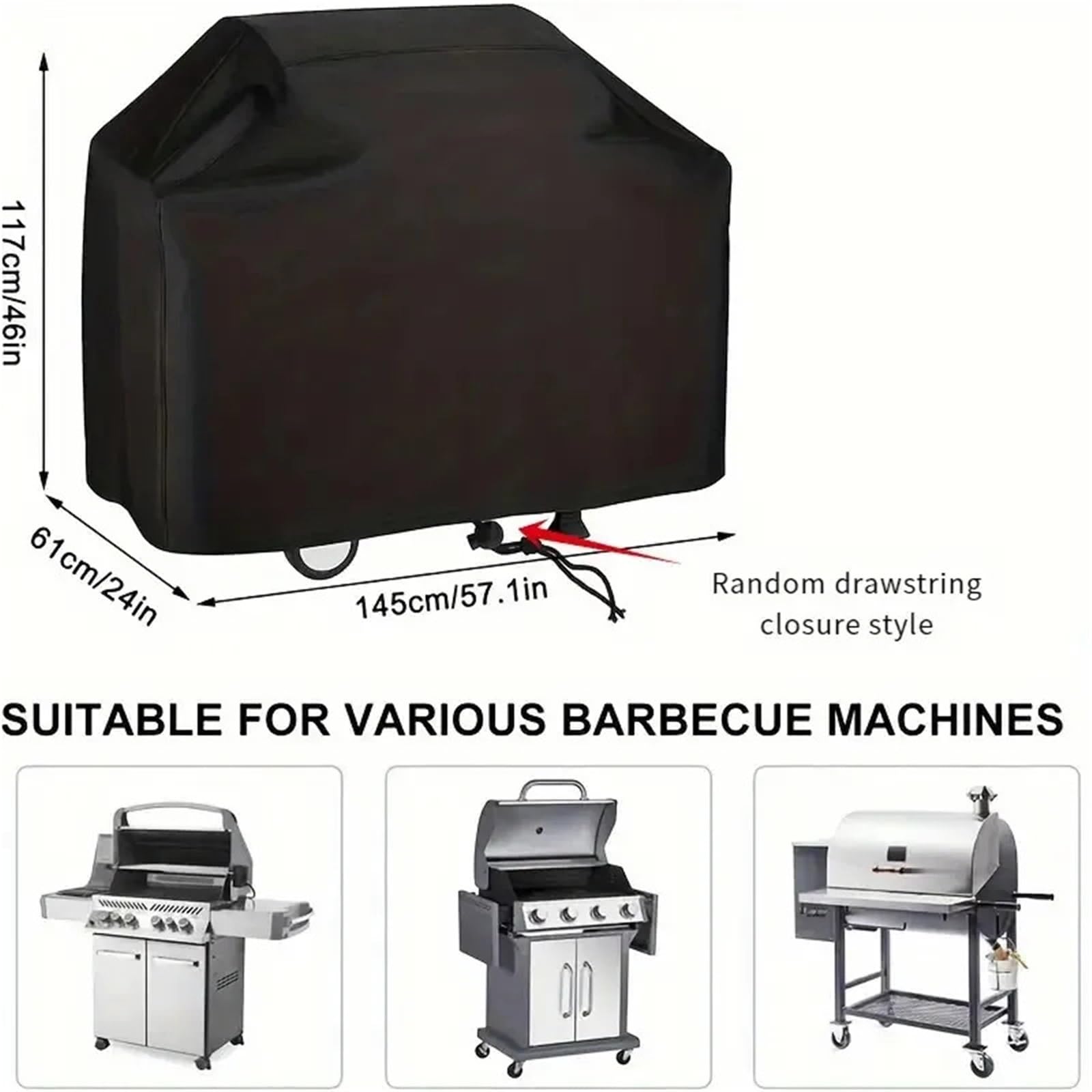 Housse de protection pour barbecue - 6 - Convient pour le camping et le barbecue - Accessoires essentiels pour la plupart des barbecues (XS (100 x 60 x 150 cm)