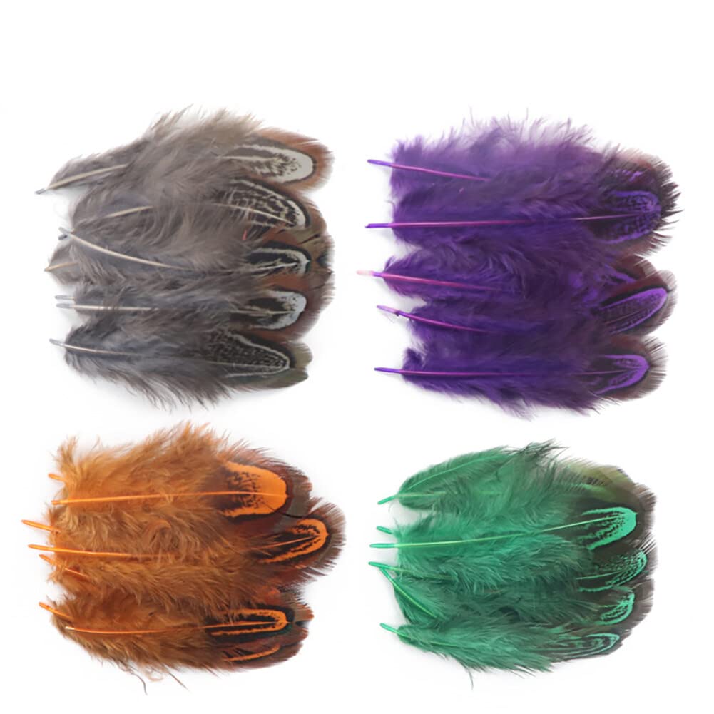 Uposao 100 stuks natuurlijke hanenveren 14-20 cm ambachtelijke veren decoratie haan zadelveren fazantveren decoratie voor ambacht, doe-het-zelf, decoratie, kostuum, rekwisietdecoratie