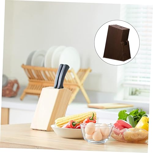 Miniatura 6 de UPKOCH Soporte de almacenamiento 2 unids soporte de bloque de grano de madera soporte de bloque de almacenamiento Cuchillos Bloque de almacenamiento