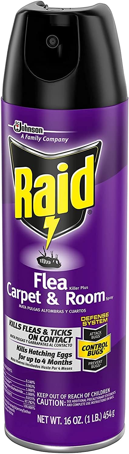 Raid Flea Killer Carpet Room Spray, 16 OZ