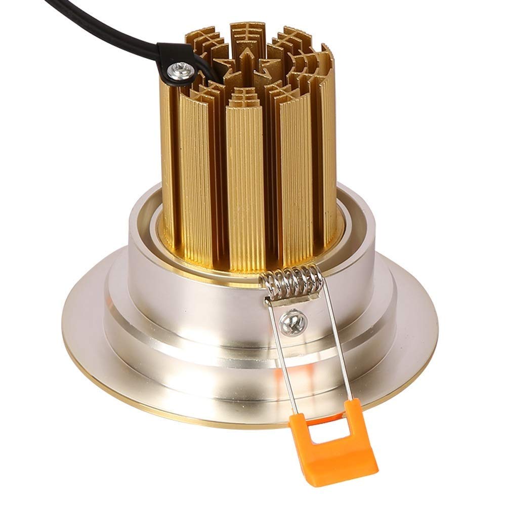 Oświetlenie Sufitowe Wpuszczane Led, Okrągłe, Aluminiowe, 12W, 20W, 30W, Cob, Panelowe, Reflektory, Oświetlenie Wewnętrzne, Centrum Handlowe, Odzież, Dekoracja,(Ciepłe Światło 3000K-30W)