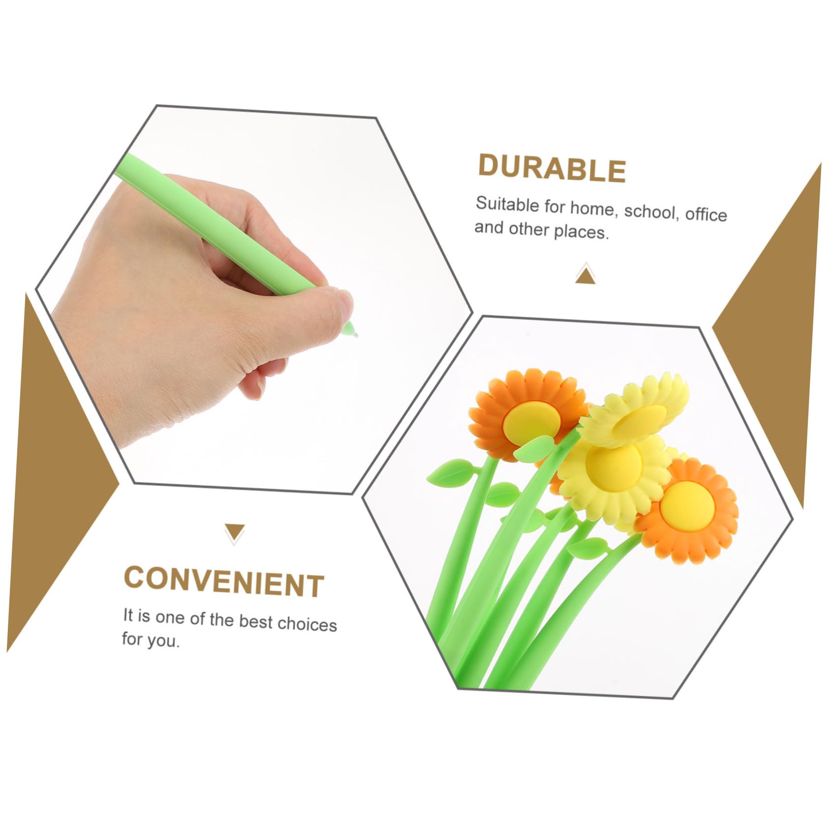 Didiseaon 18 Pezzi Penna In Silicone Girasole Simpatico Cartone Animato Penne A Inchiostro Gel Penne Botaniche Penna Per Firma Di Nozze Giocattoli Novità Penne A Sfera Di Partito
