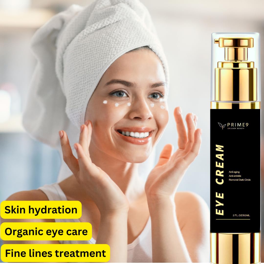 Prime9 Eye Cream for Dark Circles and Puffy Eyes, 60 ml (Pack of 1) - Image 4