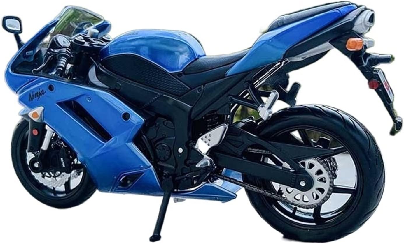 HTASFCI Motorcycle Model for Kawasaki Ninja ZX-6R 1:12 Simulation Alloy Off-Road Motorcycle Locomotive Car Collectible Gift Die-Casting Mold
